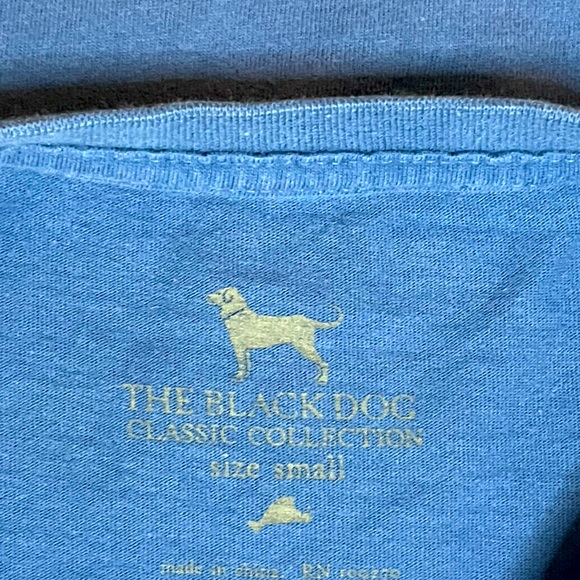 The Black Dog men’s size Small short sleeve tshirt blue /Black lab - Picture 6 of 8